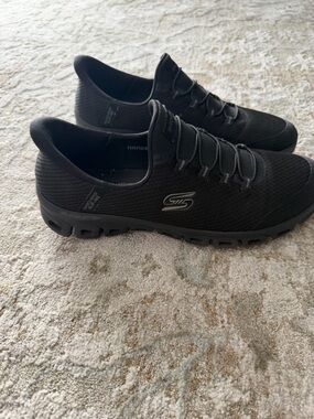 Skechers Men's All-Black Slip-On Athletic Sneakers